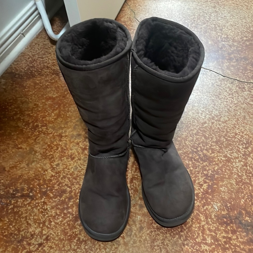 UGG® Classic Tall II Brown Suede Cold Weather Boots